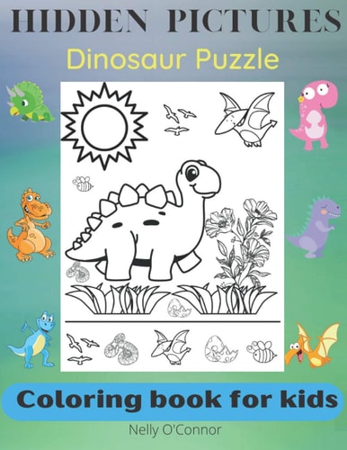 Hidden Pictures Dinosaur Puzzle-Coloring Book for Kids 3-5 Years