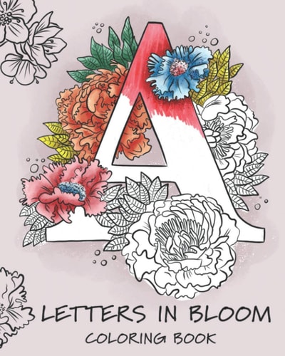 Letters in Bloom Coloring Book