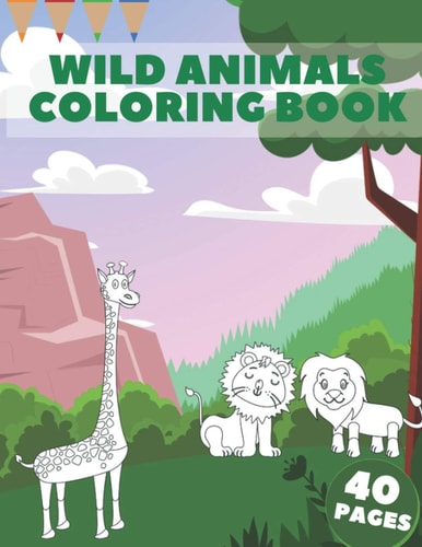 Wild Animals Coloring Book Tropical Jungle Animal Wildlife Relaxation