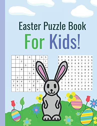 Easter Puzzle Book For Kids! Sudoku, Word Search, and Word Scramble Puzzles! Sudoku for Kids Age 10-12. Easter Gifts for Kids Under 10