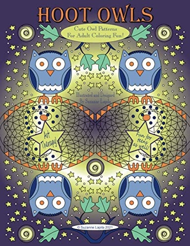 Hoot Owls Cute Owl Patterns For Adult Coloring Fun!