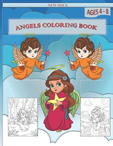 Angels Coloring Book Beautiful Angels Coloring Book For Kids with 40+ Amazing Unique Angels Designs for Stress Relieving