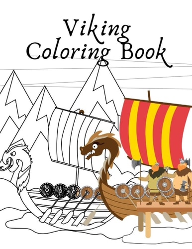 Viking Coloring Book Warrior Mythology Ships for Kids