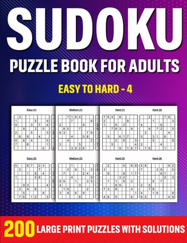 Sudoku Puzzle Book For Adults Sudoku Book For Adult Parents And Senior Grandparents With Supplying Large Print Puzzles And Solutions