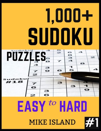 1000+ Sudoku Puzzles Easy to Hard Sudoku Puzzle Book For Adults
