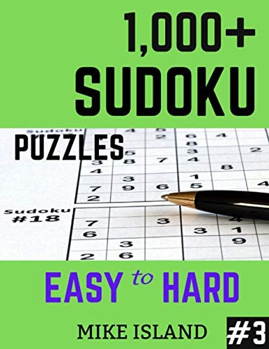 1000+ Sudoku Puzzles Easy to Hard Sudoku Puzzle Book For Adults
