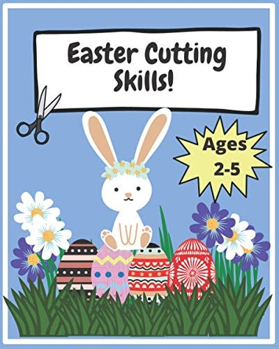 Easter Scissor Skills Cut, Color and Paste Activity Book For Kids