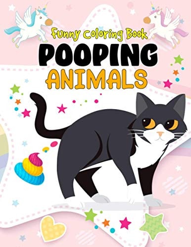 Funny Coloring Book Pooping Animals Popping Animals Coloring Book - Funny Popping Animals Coloring Book for Kids & Popping Activity Book for Kids