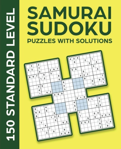 Samurai Sudoku Puzzles with Solutions 150 Standard Level