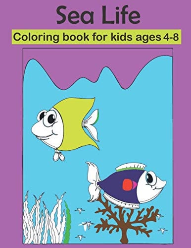 Sea Life Coloring Book for Kids Ages 4-8 36 Fun Coloring Pages