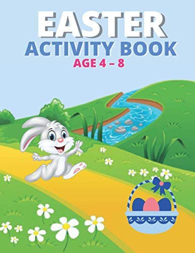Easter Activity Book Age 4 - 8 Happy Easter Eggs Coloring Pages Gift for Easter for Toddlers and Preschool