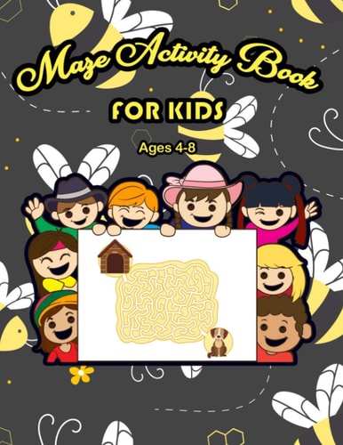 Maze Activity Book for Kids Ages 4-8 Maze Activity Book - 4-6, 6-8 - Workbook for Games, 100 Fun and Challenging Mazes