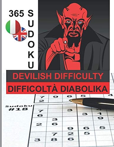365 Sudoku Devilish Difficulty In English and Italian a Collection Fantastic of Sudoku Puzzles for Each Day of the Year Make Mandala Your Time Pass