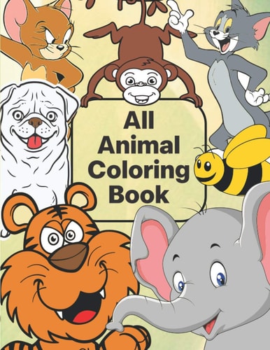 All Animal Coloring Book Kids Animal Coloring Book