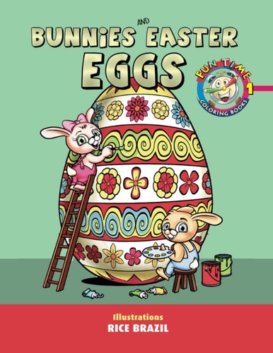 Bunnies and Easter Eggs Coloring Book Number 1
