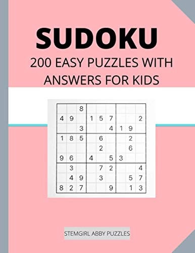 Sudoku 200 Easy Puzzles With Answers For Kids Challenging Games For Your Brain