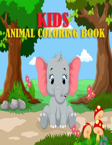 Kids Animal Coloring Book 60 Unique and Beautiful Animal Book with Deer, Lion, Horse, Elephant, Alligator, Dog and Many More Designs
