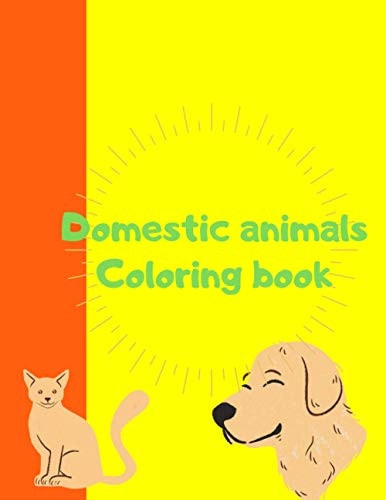 Domestic Animals Coloring Book for Kids
