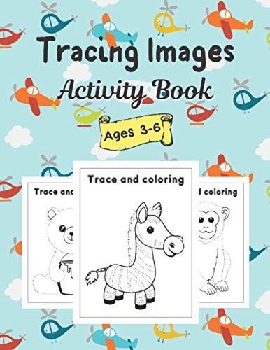 Tracing Images Activity Book Trace Basic Shape Circle, Rectangle, Square, Trapezoid and Etc. - Trace Animals And Coloring Book For Kids.