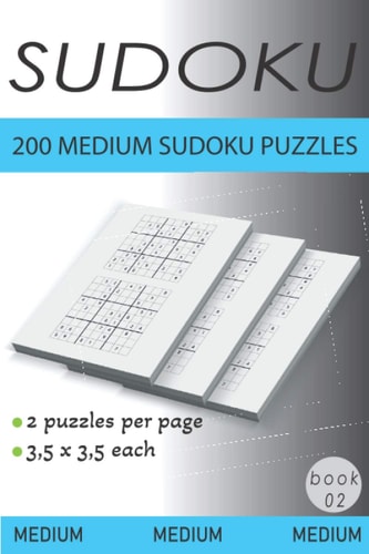 200 Medium Sudoku Puzzles Book 2