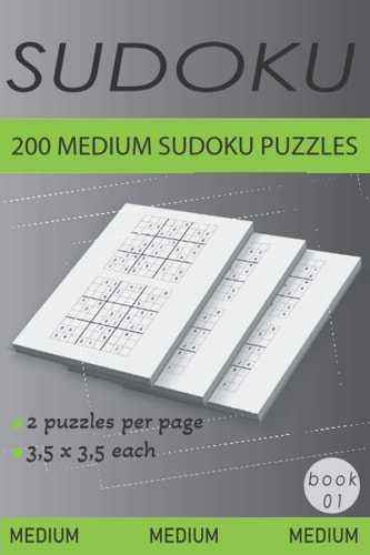 200 Medium Sudoku Puzzles Book 1