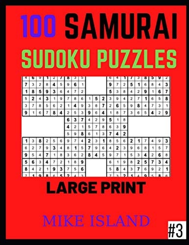 Samurai Sudoku Puzzles for Adults 100 Large Print Samurai Sudoku Puzzles