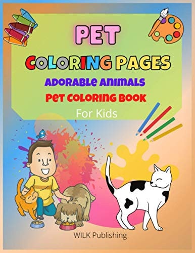 Pet Coloring Pages Adorable Animals Pet Coloring Book For Kids