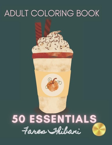 50 Essentials Coffee Table - Adult Coloring Book