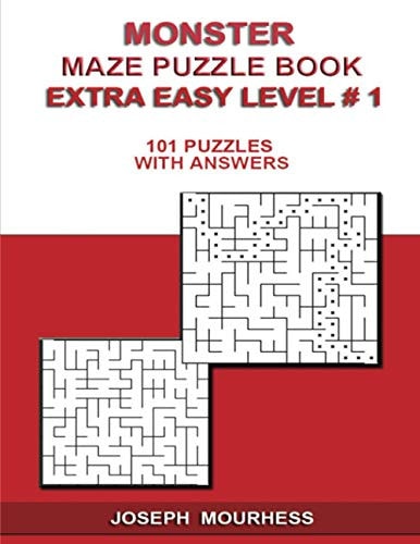 Monster Maze Puzzle Book 101 Extra Easy Puzzles W/ Answers