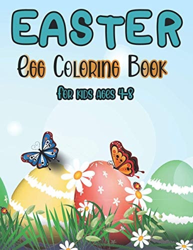 Easter Egg Coloring Book for Kids Ages 4-8 Big Easter Egg Designs for Toddlers & Preschool