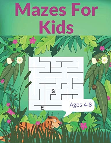 Mazes For Kids Ages 4-8 Amazing Maze Activity Book for Kids.Good Activities for Children Traveling.