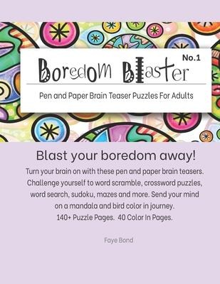 Boredom Blaster-No.1 - Pen and Paper Brain Teaser Puzzles for Adults