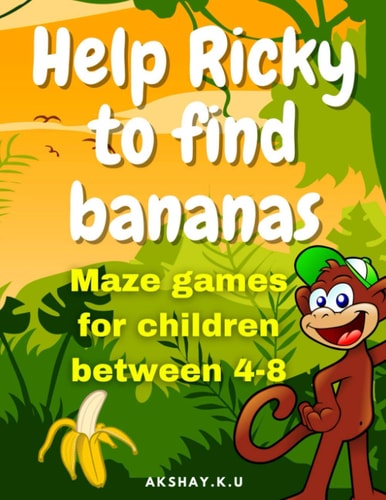 Help Ricky to Find Bananas Maze Games for Children Between 4-8