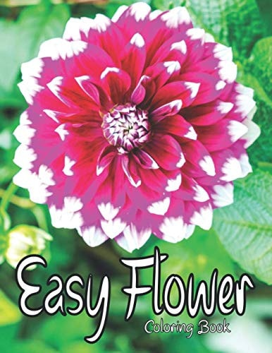 Easy Flower Coloring Book.