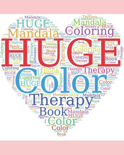 HUGE Color Therapy Mandala Coloring Book Over a Hundred Designs