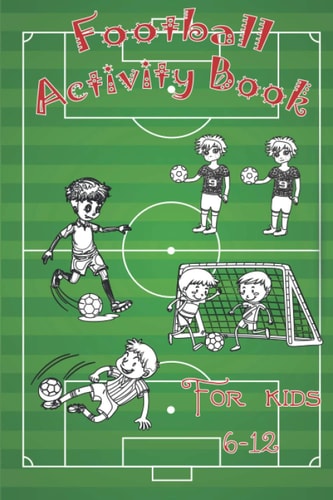 Football Activity Book For Kids Aged 6-12, Many Soccer Content Such as Coloring, Finding the Differences, Identifying the Player