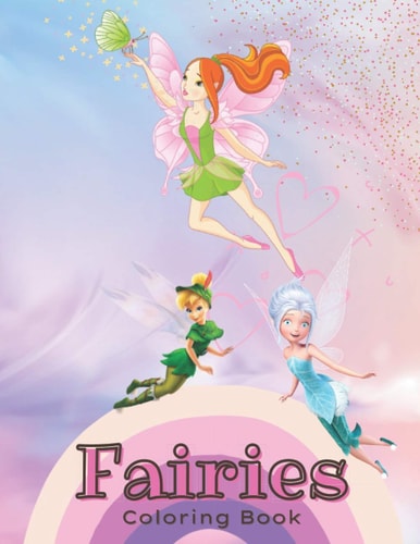 Fairies Coloring Book Over 50 Pages of Fairies & Magical Castles Drawings for Kids (Kid's Coloring Books) (8.5"x11")