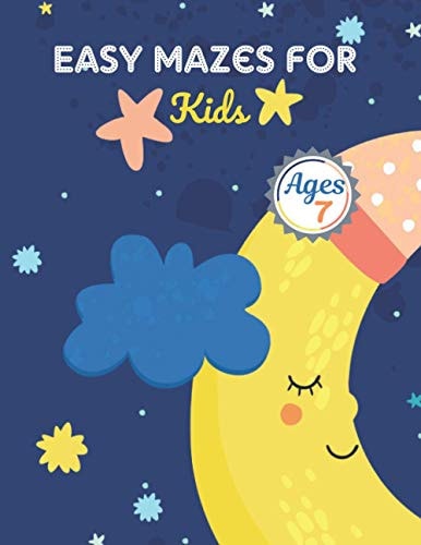 Easy Mazes For Kids Ages 7 Challenging And Fun Maze Book Children Kids Show Your Skills By Solving Mazes.