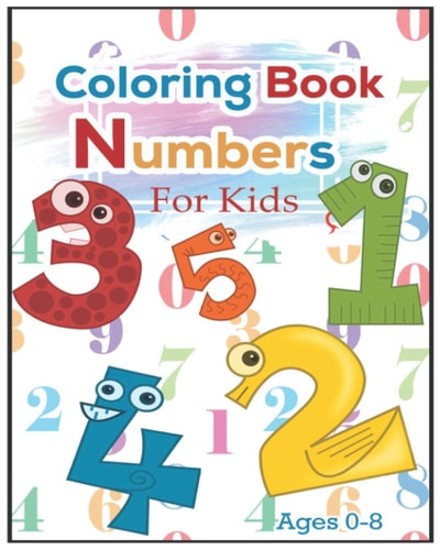 Coloring Book Number for Kids Ages 0-8
