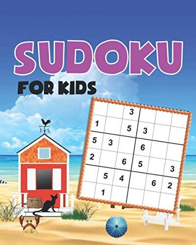 Sudoku for Kids On The Beach Theme Sudoku Puzzles for Kids and Beginners Including Three Sizes of 4x4, 6x6 and 9x9 with Full Solution