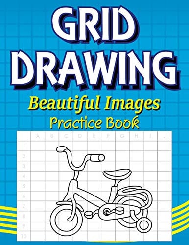 Grid Drawing Beautiful Images Practice Book Activity Book for Kids