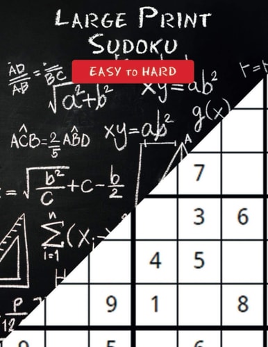 Large Print Sudoku - Easy to Hard Collection of 180 Puzzles - Train Your Brain Everyday