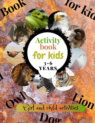 Activity Book for Kids 3-6 Years (animal) Activity Book and Coloring for Kids My Spy, Easter Basket Stuffers, for 3-6 Years
