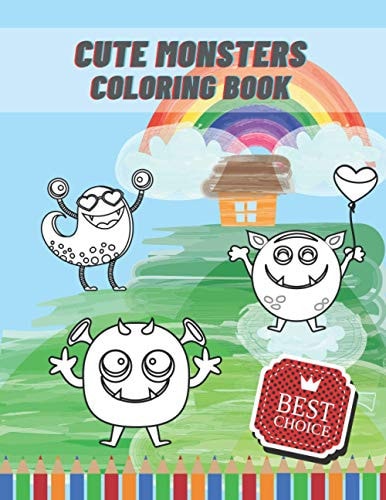 Cute Monsters Coloring Book Activity Book For Kids 2021