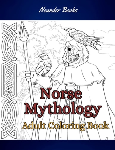 Norse Mythology Coloring Book for Adults and Teens
