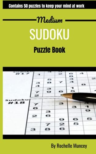 Small Sudoku Book 5" X 8" Travel Friendly Edition with 50 Medium Sudokus Puzzles with Solutions