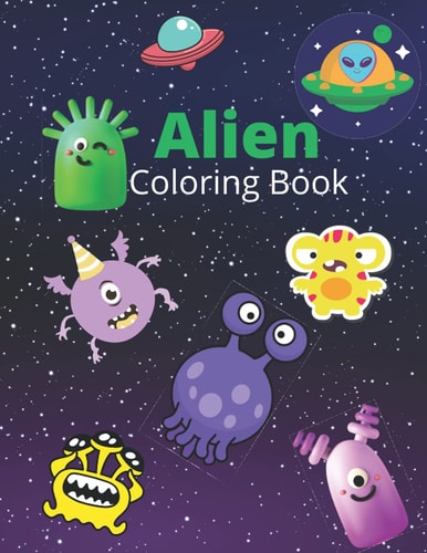 Alien Coloring Book Activity Book for Kids Alien Alphabet Coloring