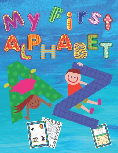 My First Alphabet Summer Tracing and Coloring Activity Book for Little Girls