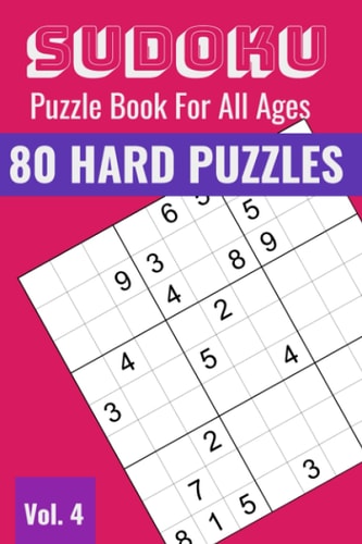 Sudoku Puzzle Book for Purse Or Pocket 80 Hard Puzzles for Everyone with Solutions
