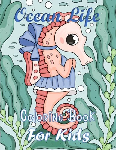 Ocean Life Coloring Book For Kids Coloring Book for Kids Age 6-8, 9-12, Coloring Books for Elementary Kids, Coloring Books, Ocean Coloring Book, Sea Creatures, Sea Life Coloring Books, Relaxation